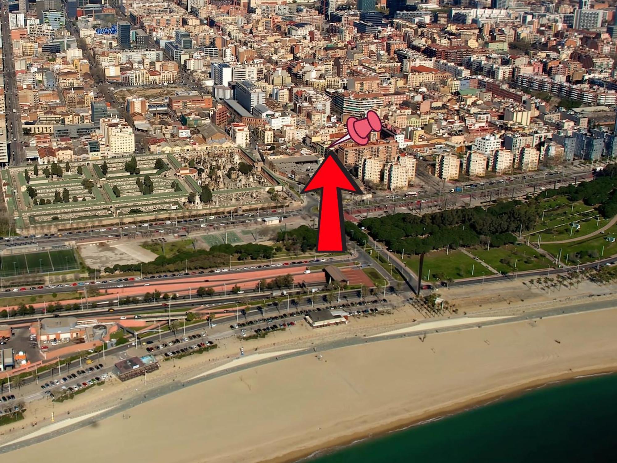 Taulat Loft L Poblenou Beach L Self Check In L Terrace Penthouse Barcellona Esterno foto